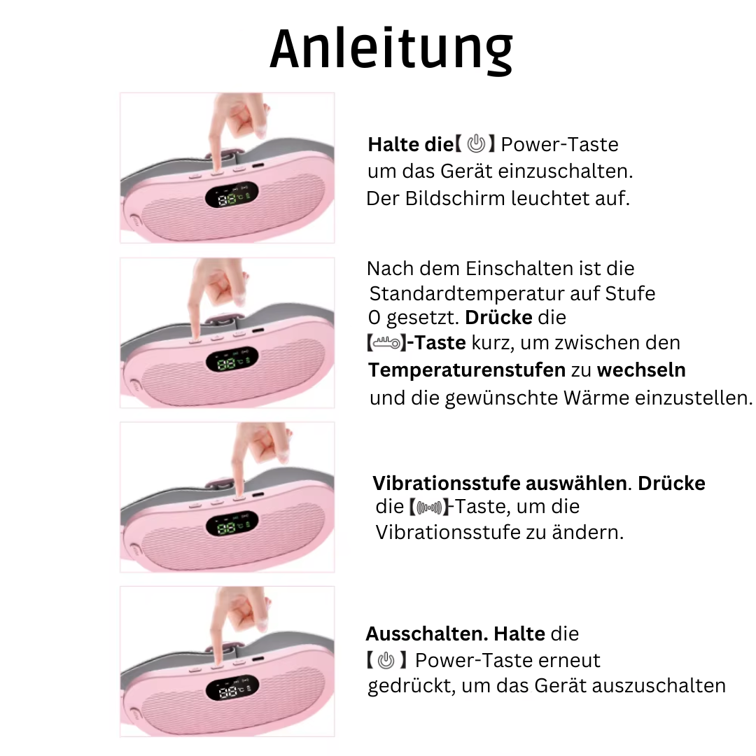 Easewarm – Tragbarer Wärmegürtel mit Thermomassage