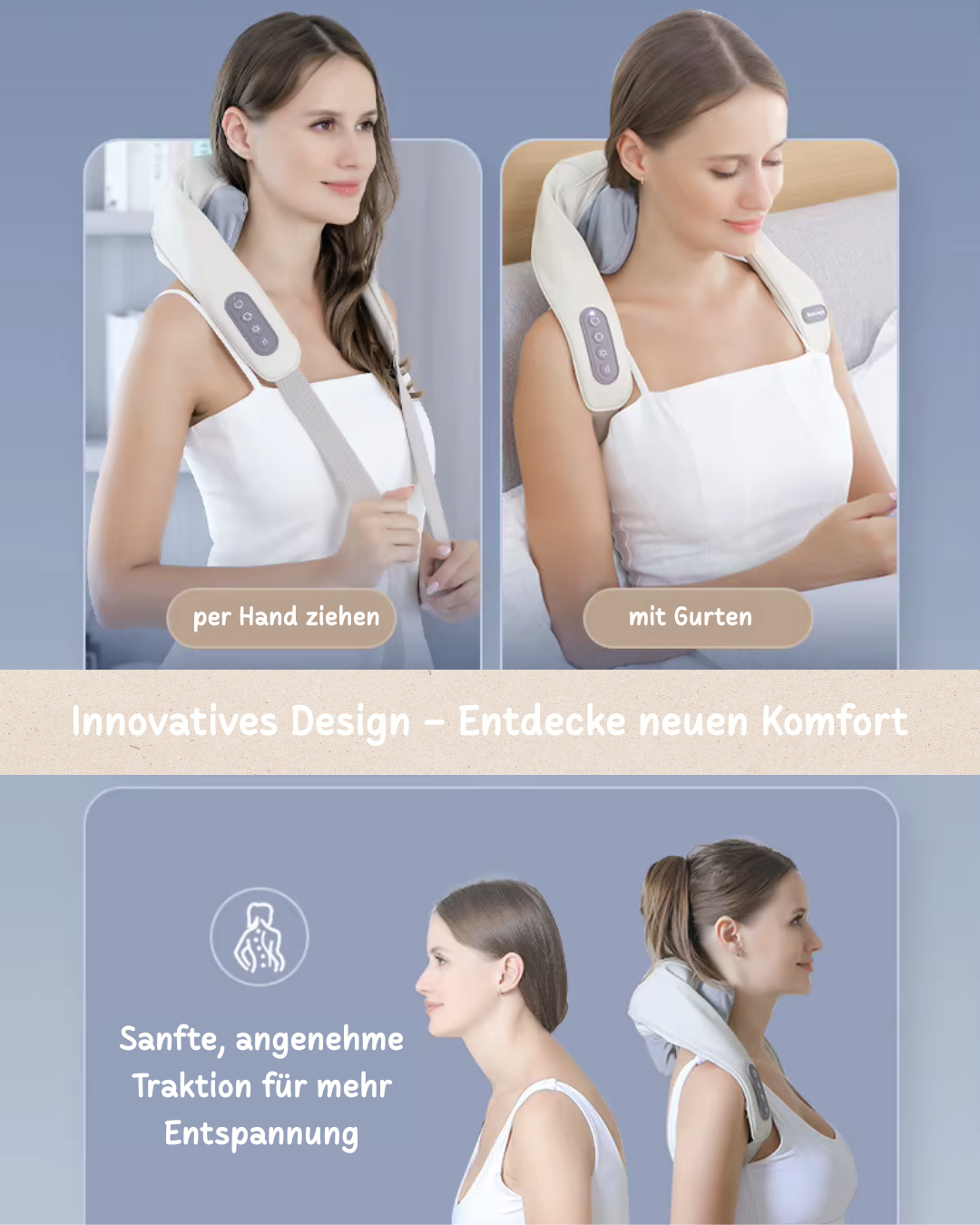 RelaxPro Nacken- & Schulter-Knetmassage 2-in-1