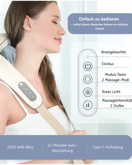 RelaxPro Nacken- & Schulter-Knetmassage 2-in-1